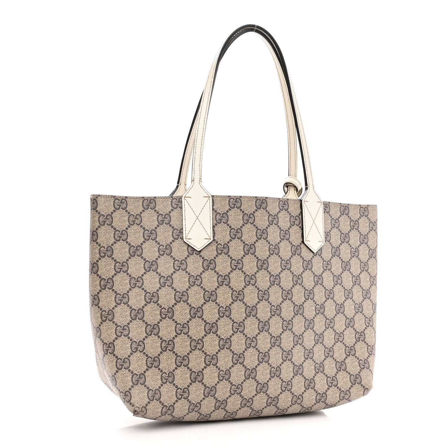 GG Supreme Monogram Small Reversible Tote Beige White
