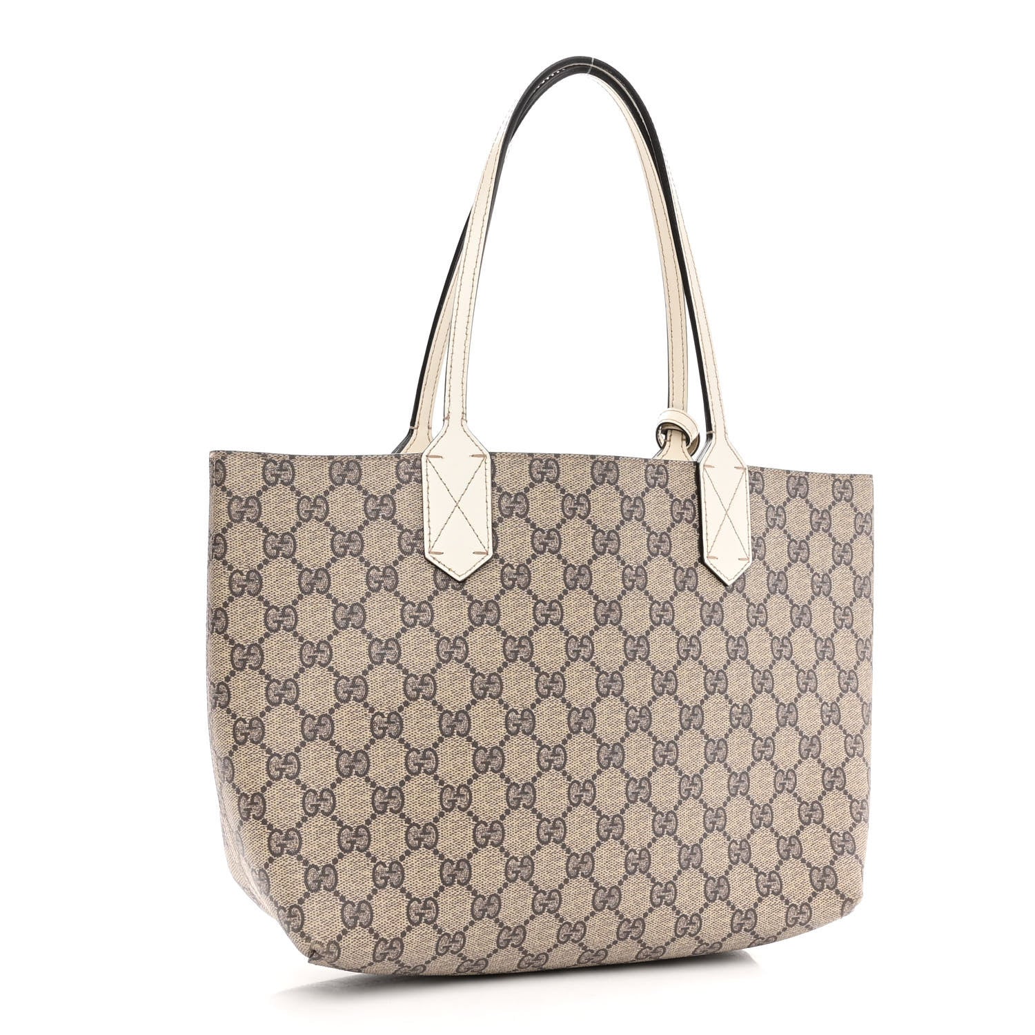 Gucci GG Supreme Monogram Small Reversible Tote Beige White 3 of 10
