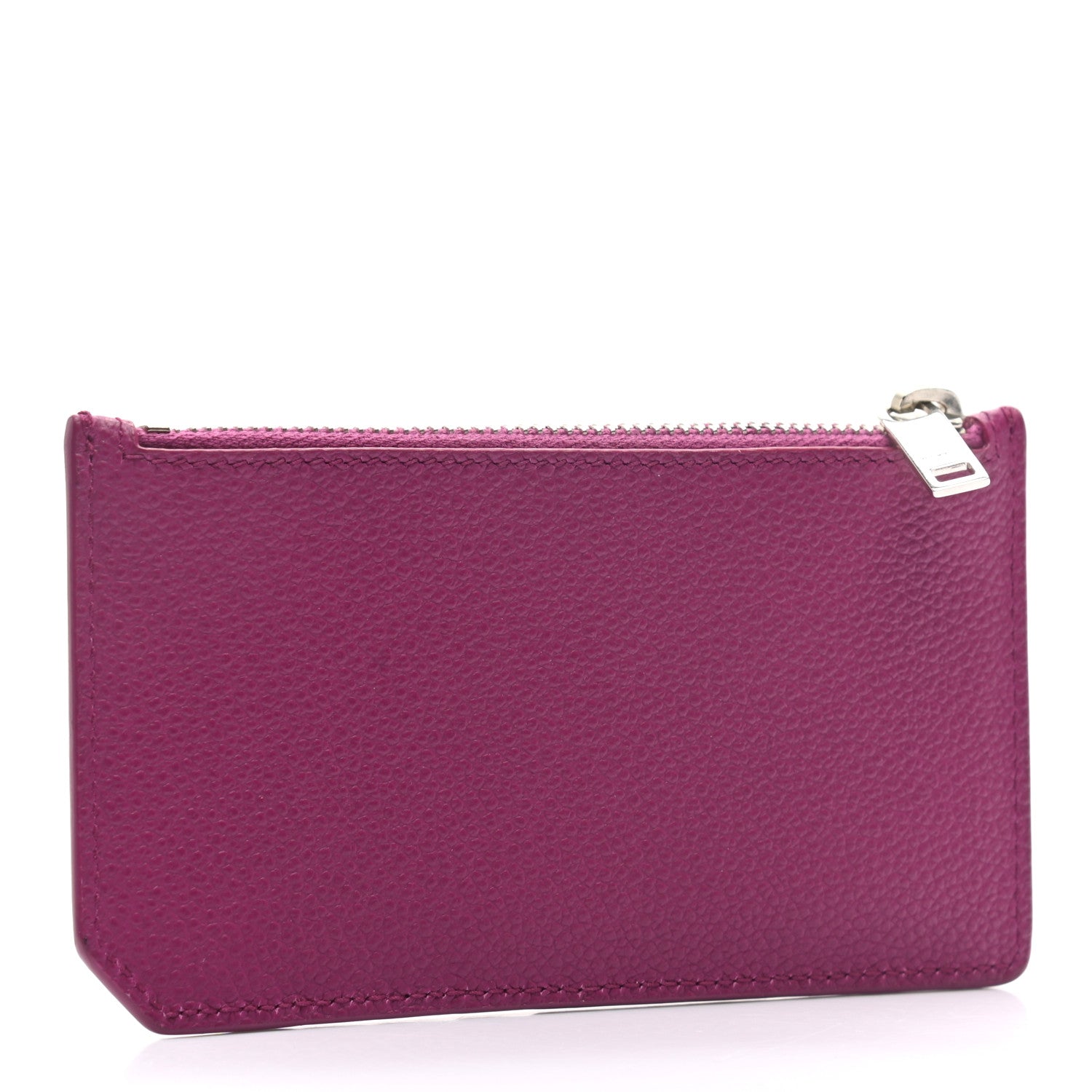 Saint Laurent Grained Calfskin 5 Fragments Zip Pouch Card Holder Pivoine 3 of 8