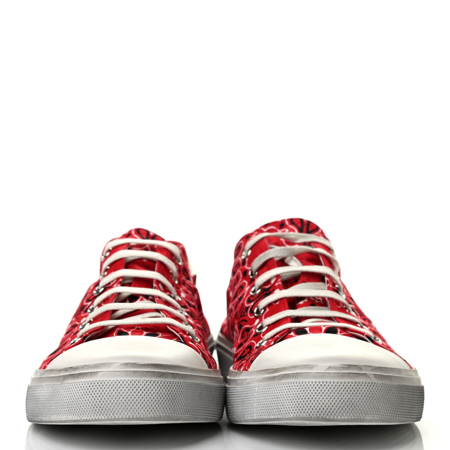 Canvas Bandana Print Bedford Low Top Sneakers 42 Red