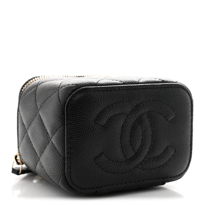 Chanel Caviar Quilted Mini Vanity Case With Chain Black 4 of 11