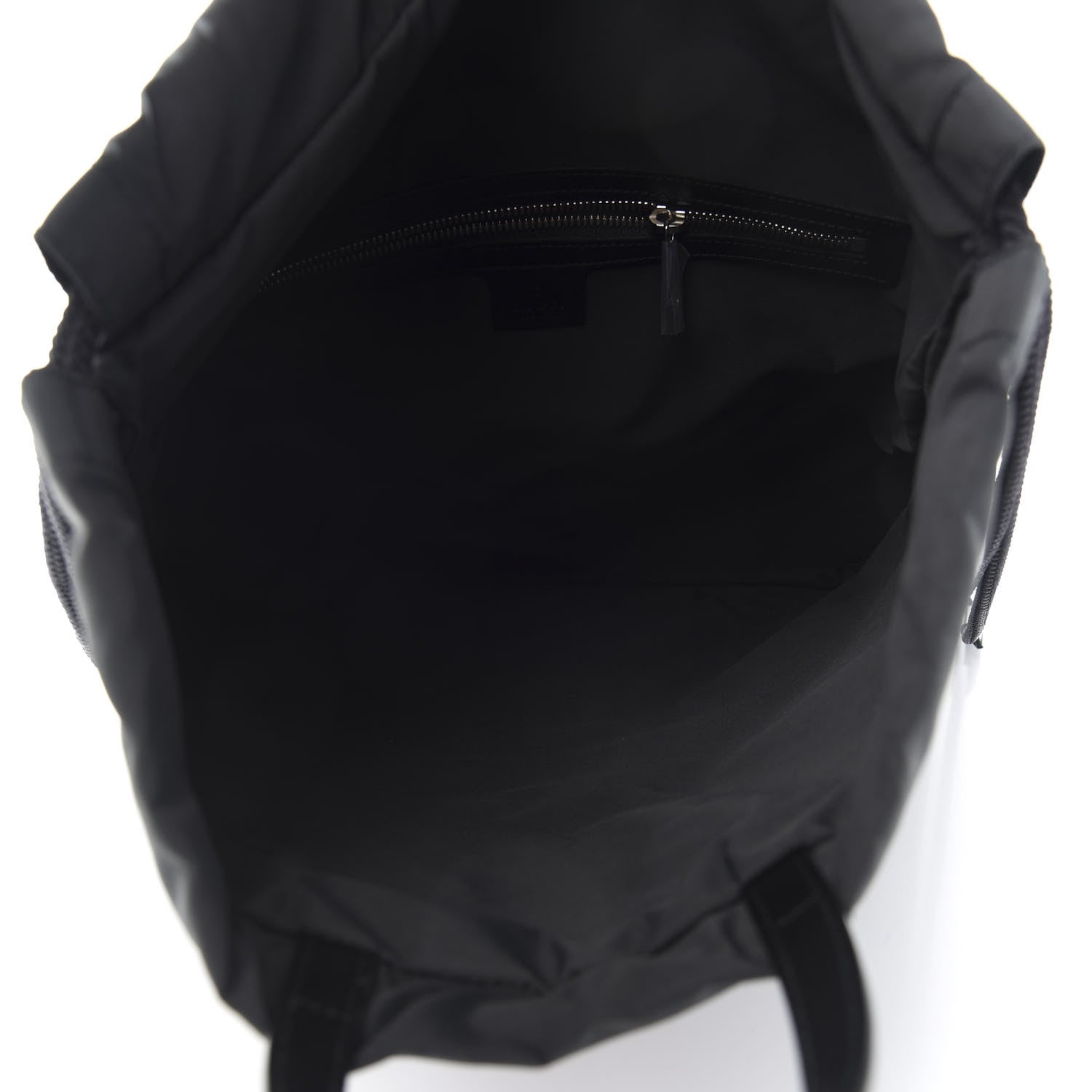 Gucci Soft GG Supreme Monogram Appia Calfskin Web Drawstring Backpack Black 4 of 10