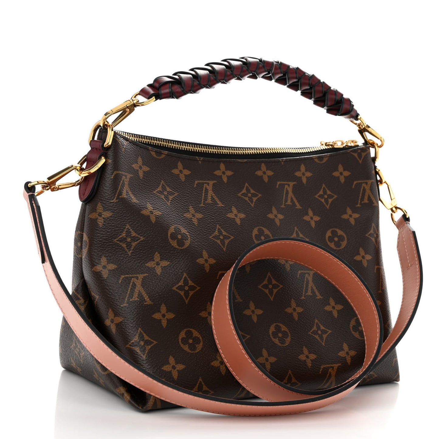Monogram Beaubourg Hobo Mini Bordeaux Red Peach Safran
