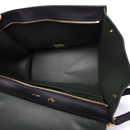 Celine Natural Calfskin Suede Medium Trapeze Black Olive 5 of 9