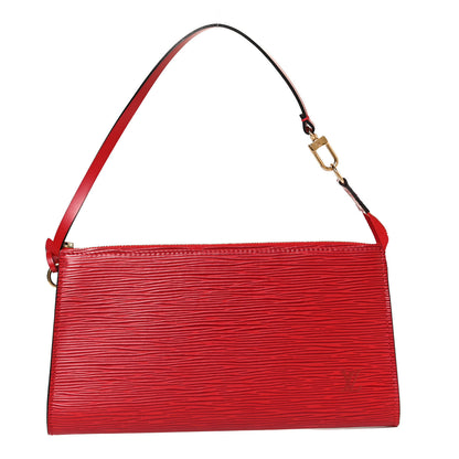 Louis Vuitton Epi Pochette Accessories 24 Castillan Red 1 of 10