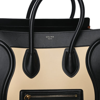 Celine Satin Calfskin Suede Mini Tri-Color Luggage Seashell 11 of 11