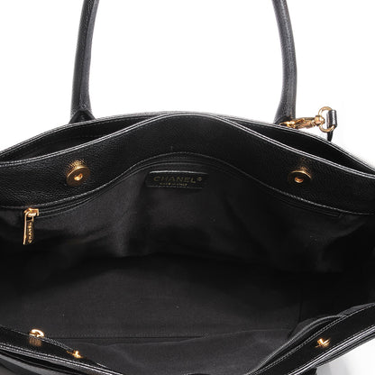 Chanel Calfskin Cerf Shopper Tote Black 7 of 7