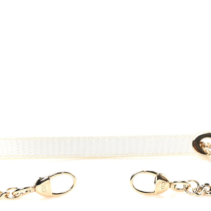 Christian Dior Metallic Lizard Mini Lady Dior Chain Shoulder Strap White 3 of 3