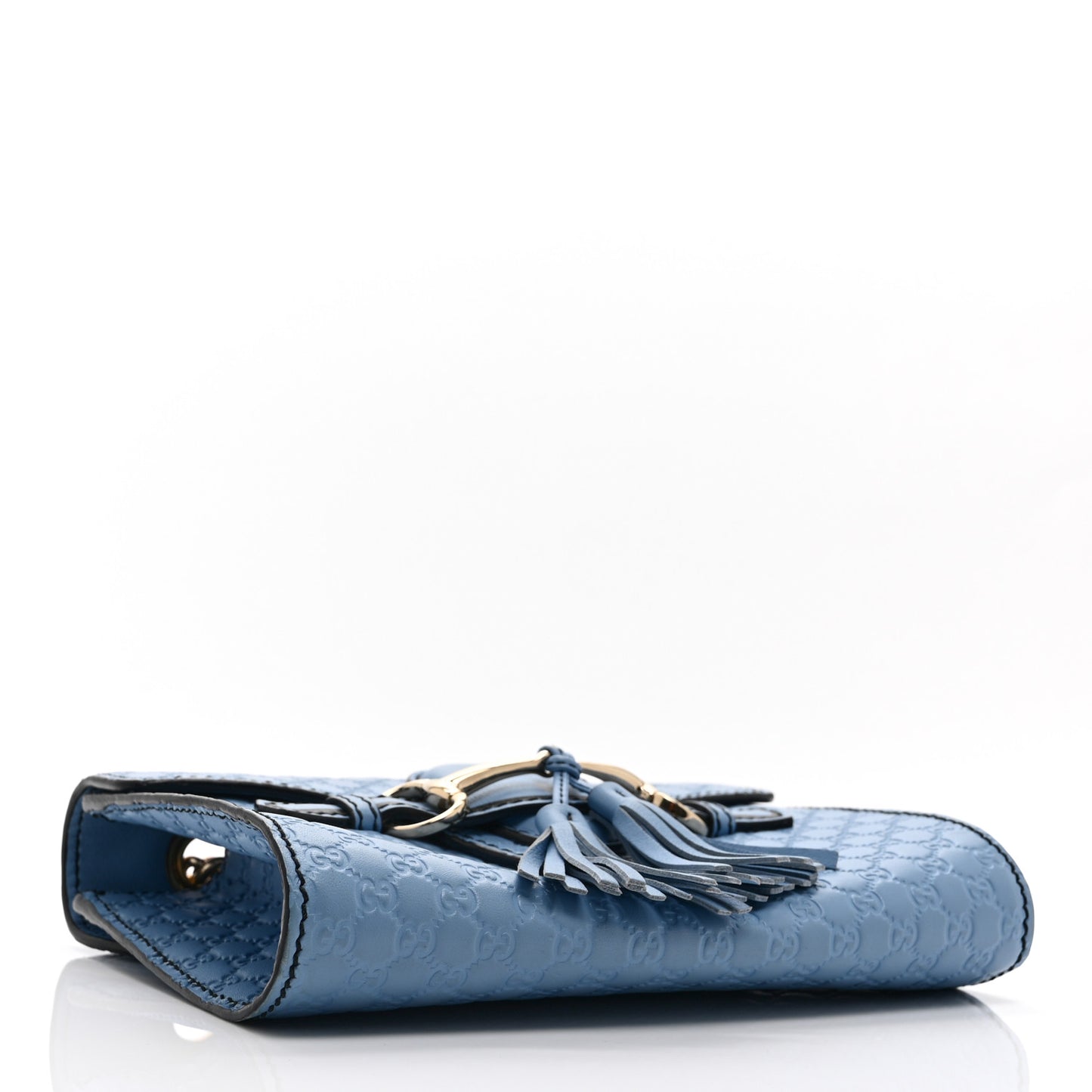 Soft Microguccissima Mini Emily Chain Shoulder Bag Mineral Blue