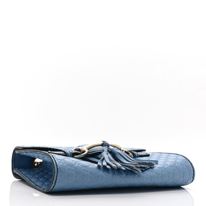 Gucci Soft Microguccissima Mini Emily Chain Shoulder Bag Mineral Blue 4 of 11