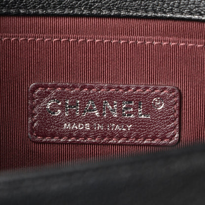 Chanel Goatskin Quilted Patent Medium Duo Boy Flap Black 7 of 8