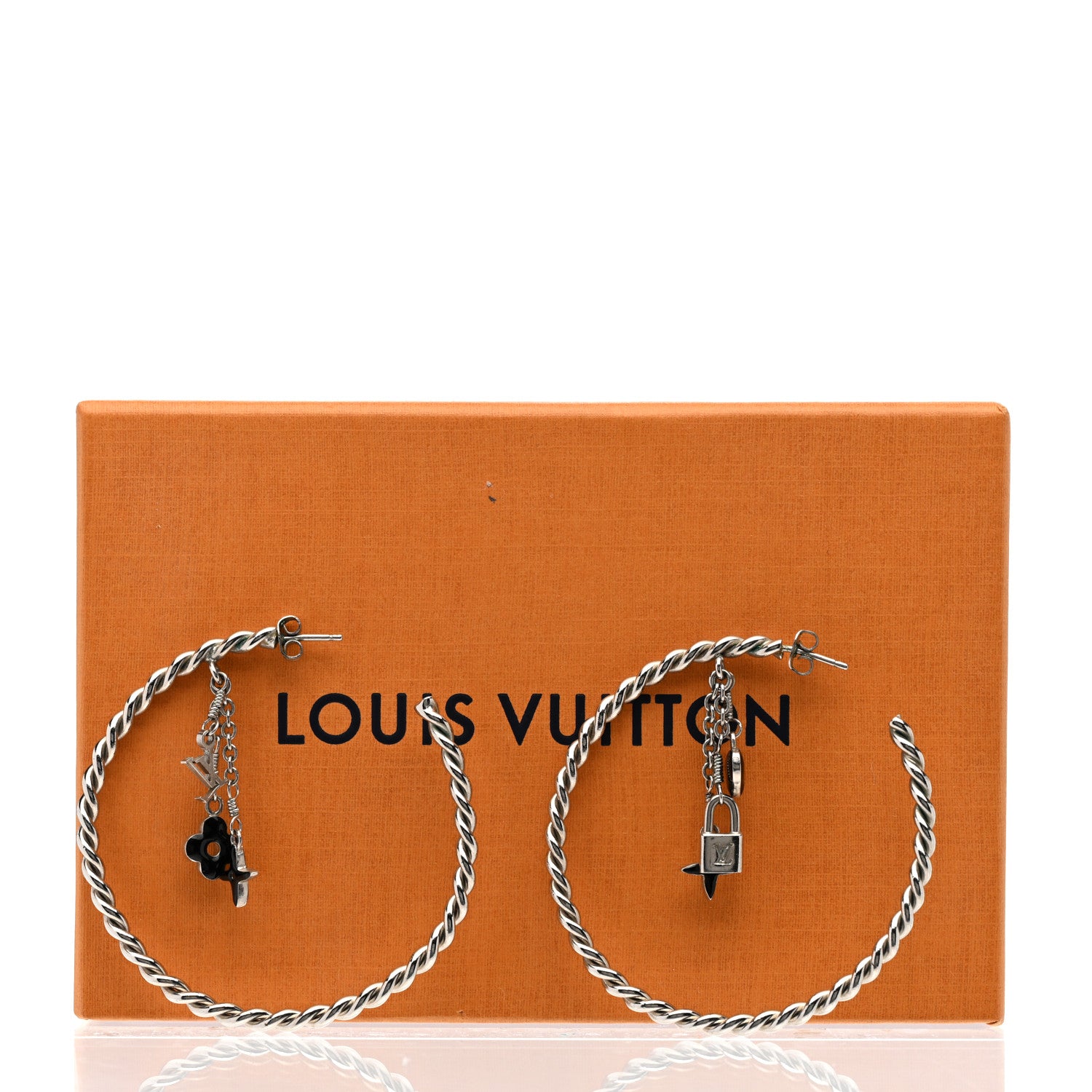 Louis Vuitton Sweet Monogram Creole Hoop Earrings Silver 6 of 6