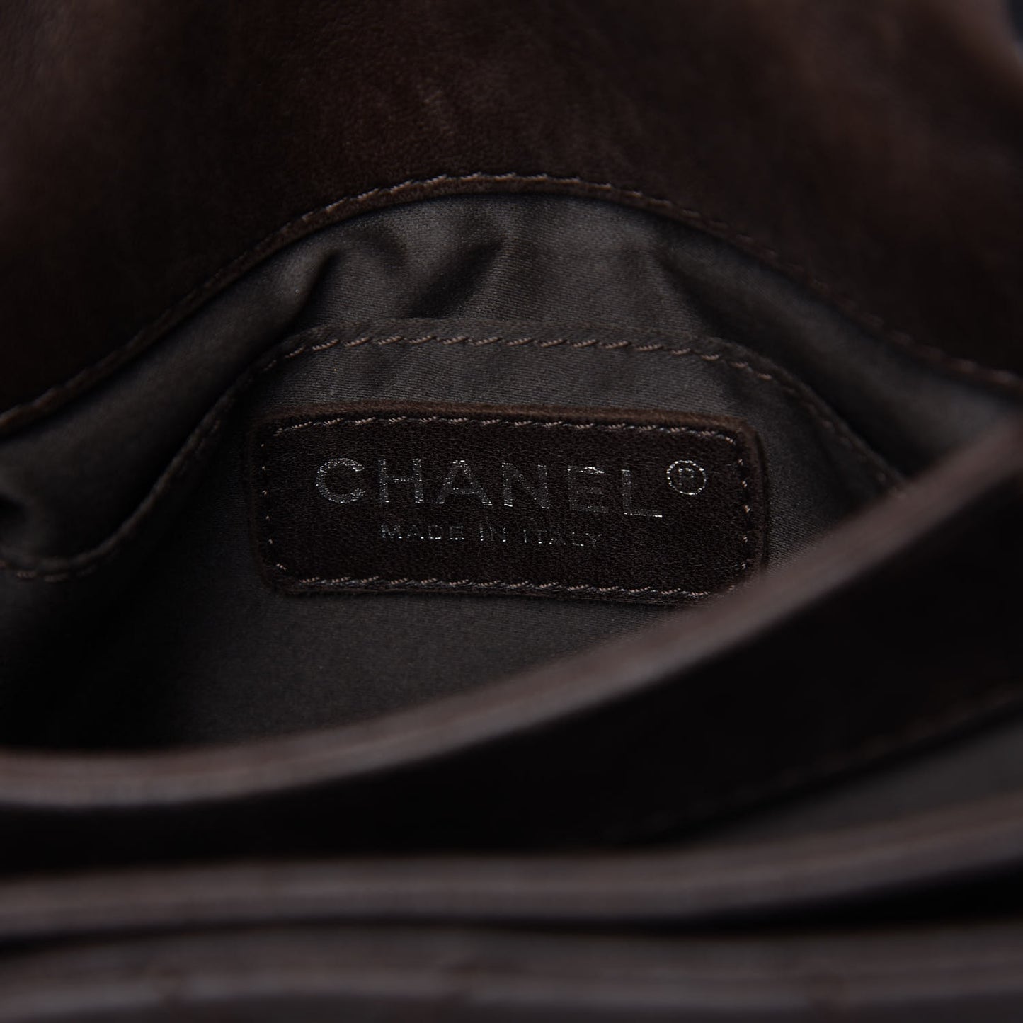 Lambskin Quilted Mini Chanel 3 Flap Brown