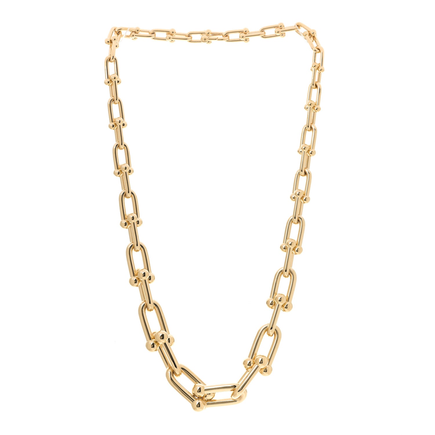 Tiffany 18K Yellow Gold HardWear Graduated Link Necklace 3 of 5
