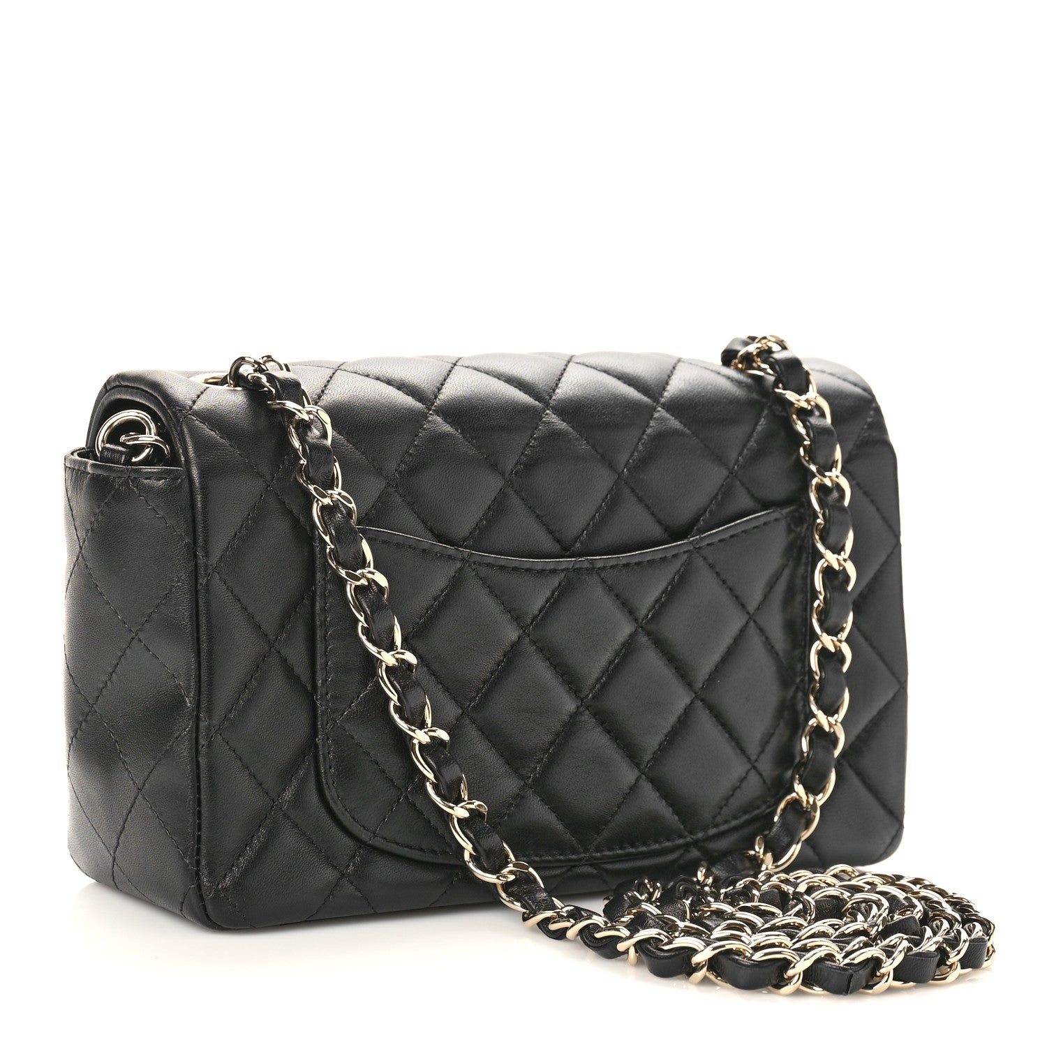 Chanel Lambskin Quilted Mini Rectangular Flap Black 2 of 10