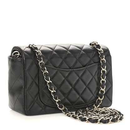 Chanel Lambskin Quilted Mini Rectangular Flap Black 2 of 10
