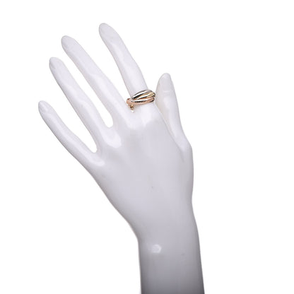 Cartier 18K Pink Yellow White Gold Small Les Must De Trinity Ring 55 7.25 2 of 5