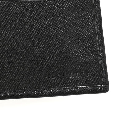 Prada Saffiano Money Clip Bi-Fold Wallet Black 7 of 10