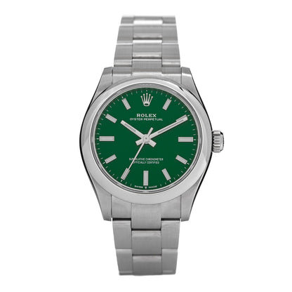 Rolex Stainless Steel 31mm Oyster Perpetual Watch Green 277200 Green 1 of 5