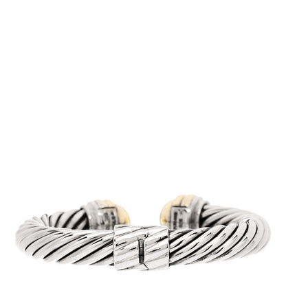 David Yurman Sterling Silver 14K Yellow Gold 10mm Cable Classics Bracelet 2 of 4