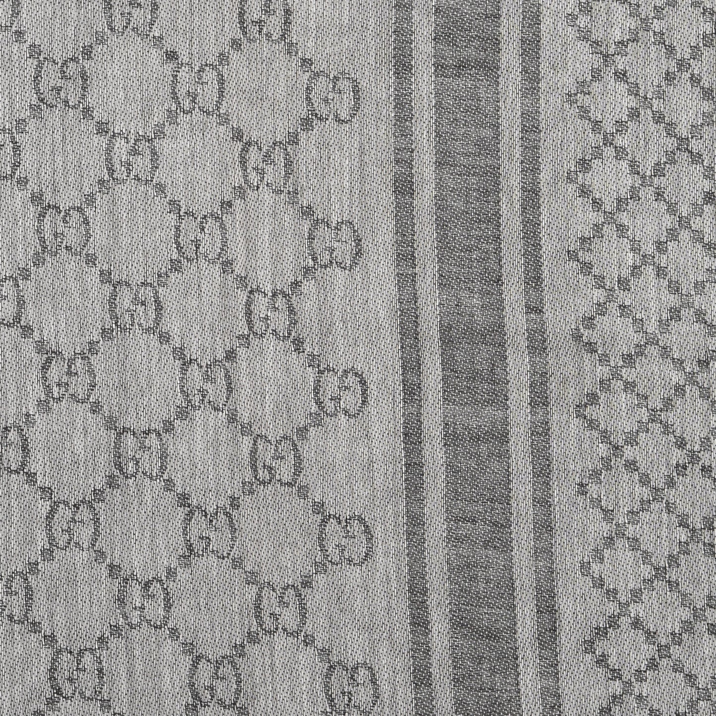 Wool Silk GG Monogram Diamante Plaid Surviee Shawl Beige Dark Brown