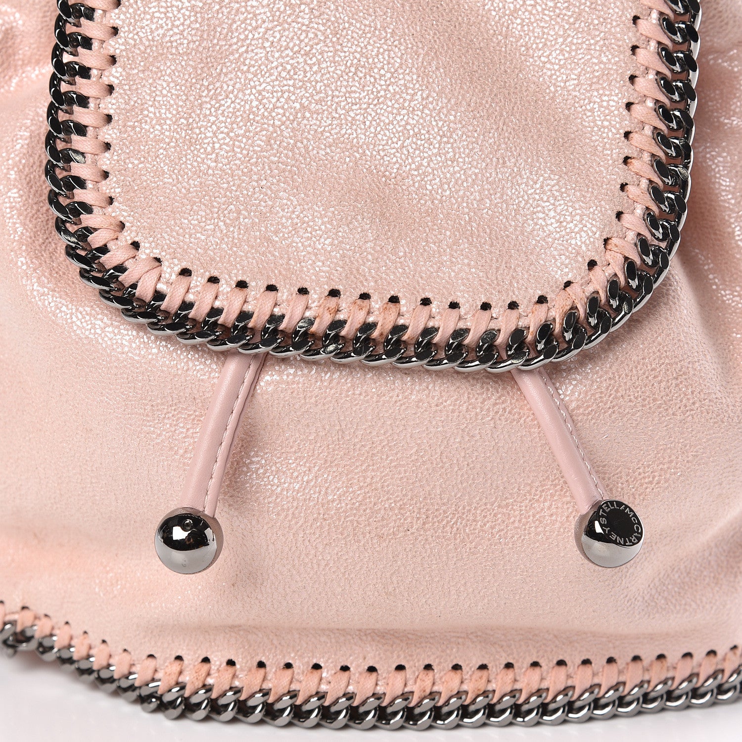 Stella McCartney Pearlescent Shaggy Deer Mini Rucksack Backpack Pink 8 of 14