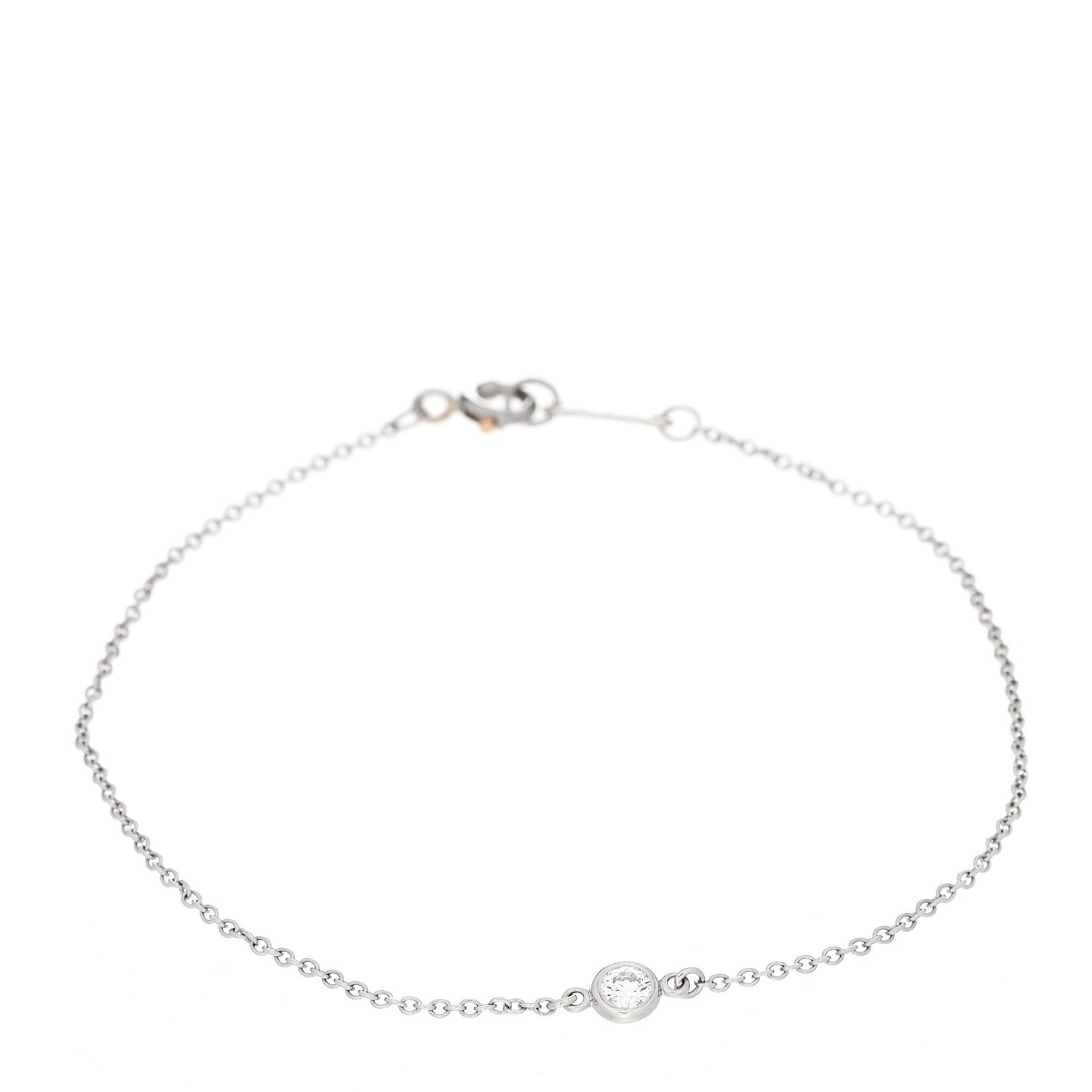 Tiffany Platinum Diamond .08ct Elsa Peretti Diamonds by the Yard Bracelet 1 of 5