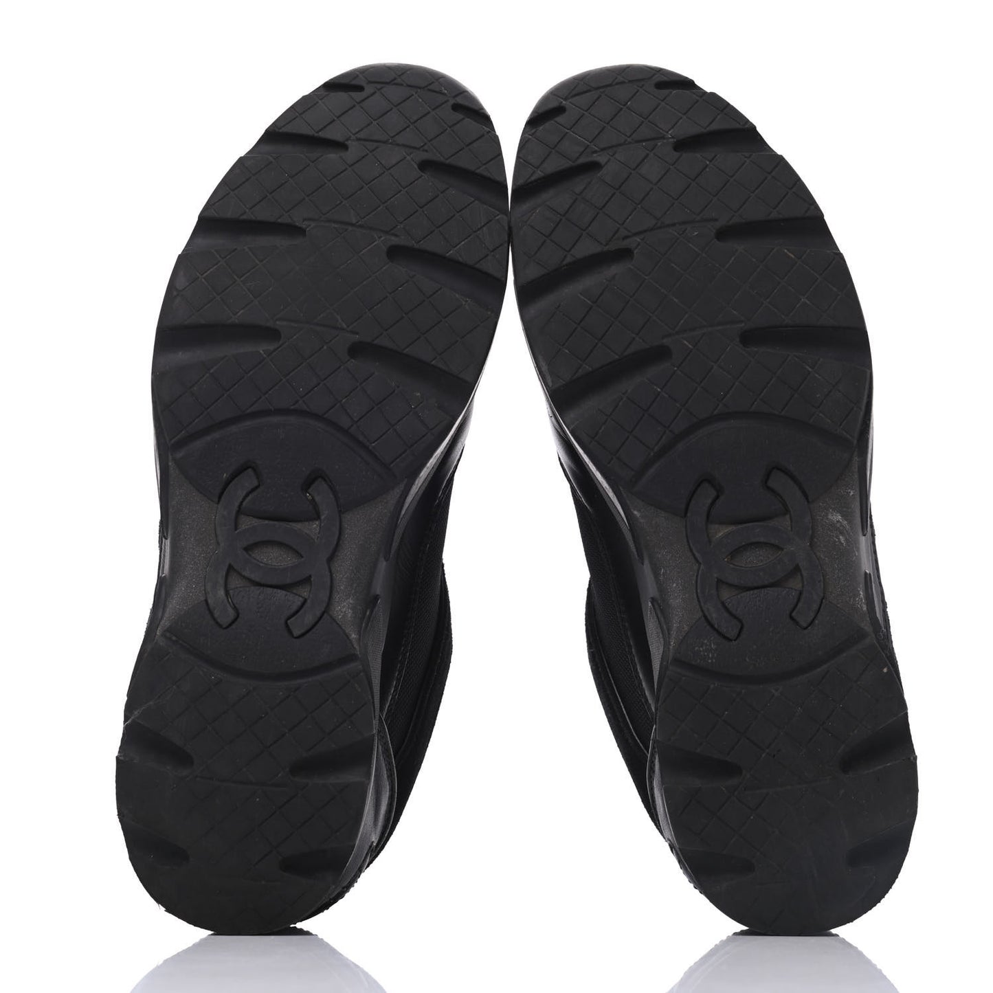 Toile Suede Calfskin CC Sneakers 39 Black