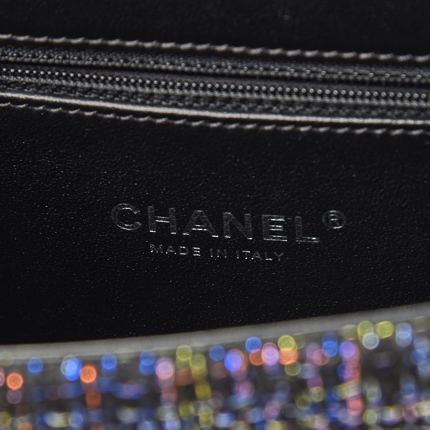 Chanel Tweed Lambskin Quilted Mini Beauty Lock Flap Multicolor Black 6 of 9