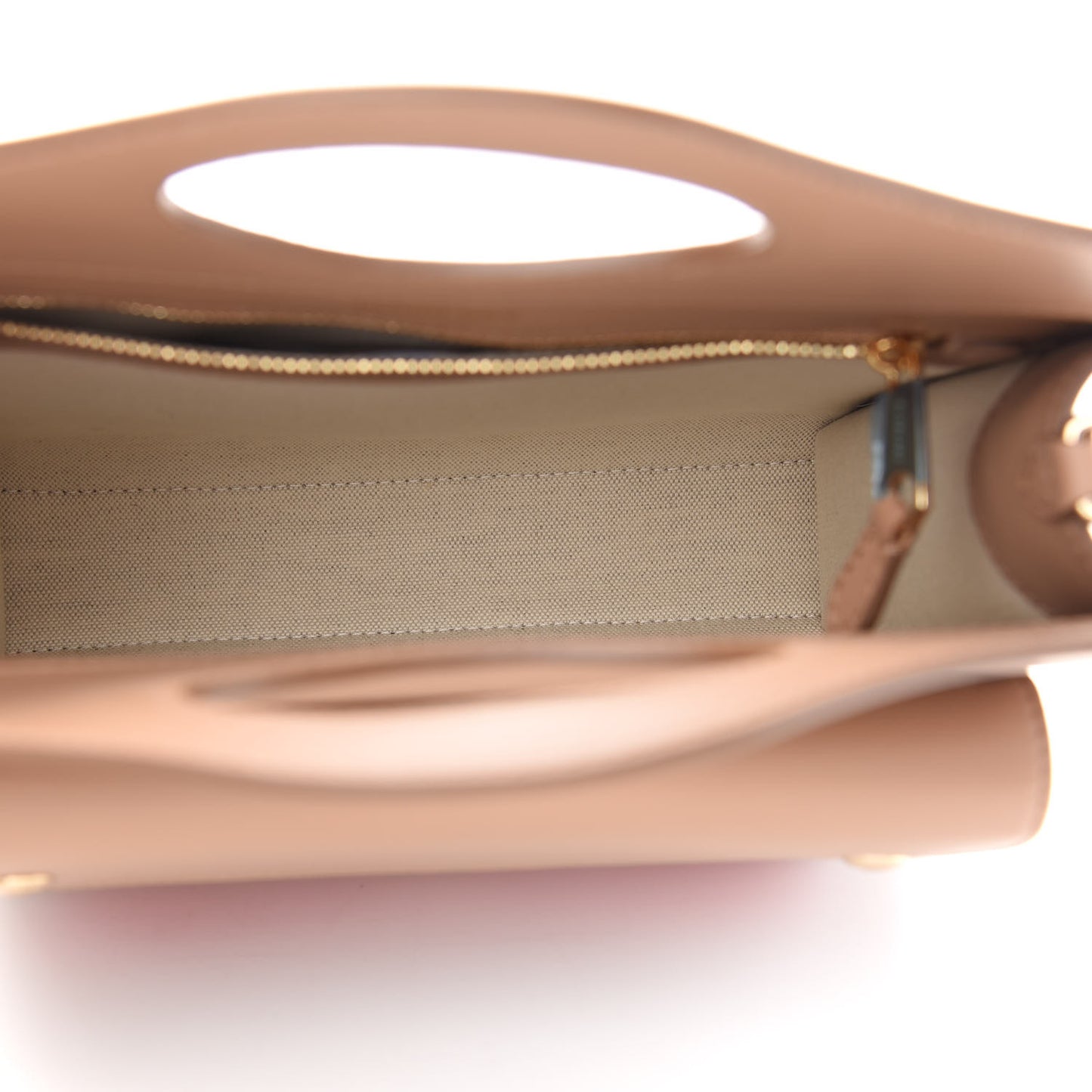Smooth Calfskin Striped Mini Pocket Bag Camel