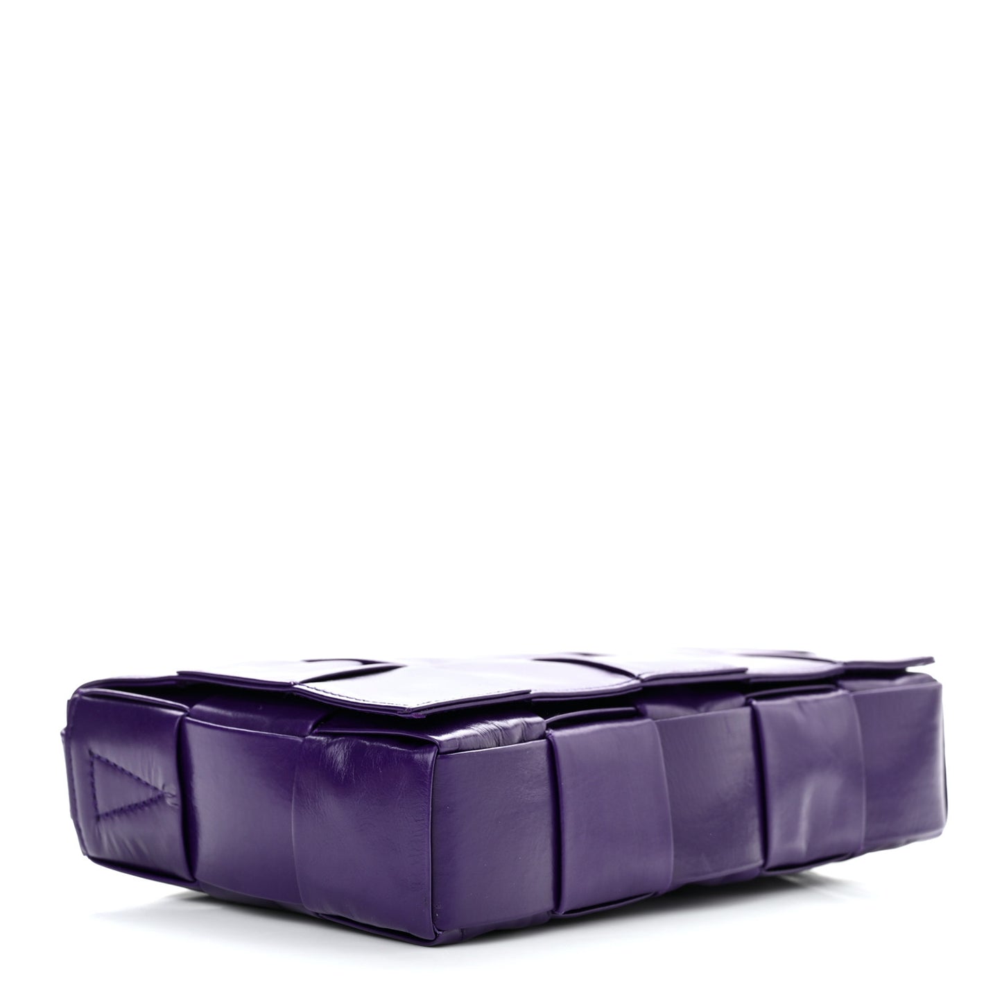 Paper Calfskin Maxi Intreccio Cassette Crossbody Bag Purple