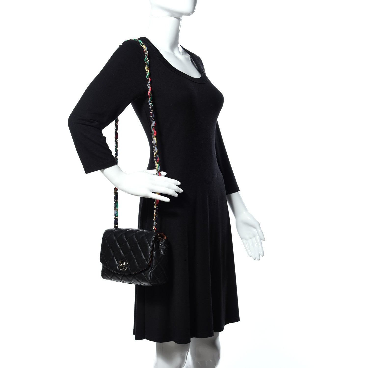 Chanel Lambskin Mixed Fibers Quilted Cocovado Flap Black 2 of 13