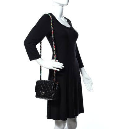 Chanel Lambskin Mixed Fibers Quilted Cocovado Flap Black 2 of 13