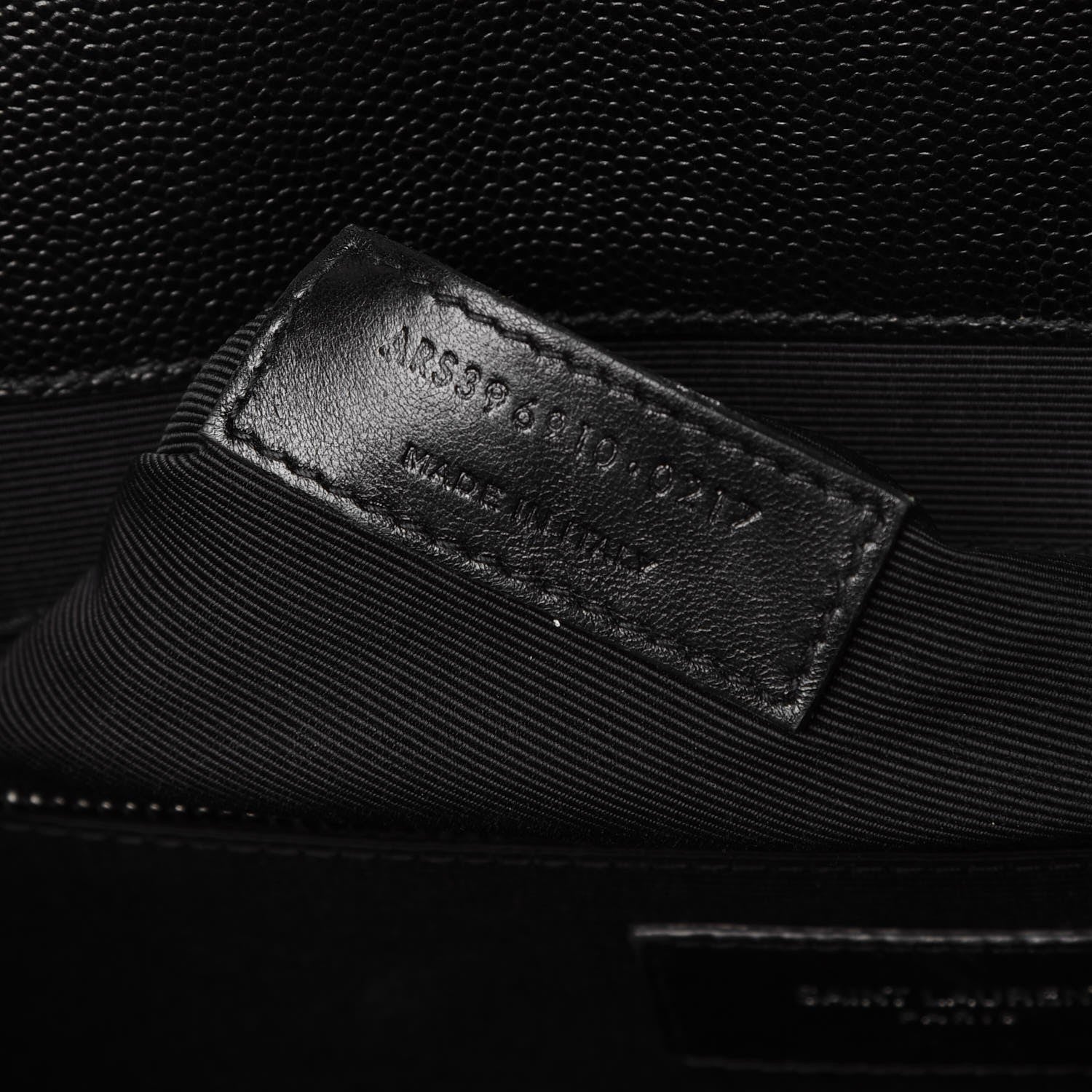Saint Laurent Grain De Poudre Textured Mixed Matelasse Large Triquilt Monogram Monochrome Satchel Black 7 of 11