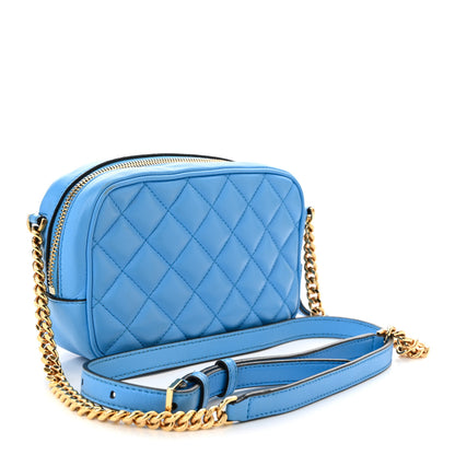 Versace Nappa Quilted Medusa Camera Bag Blue 3 of 12