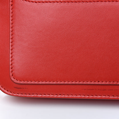 Chloe Calfskin Suede C Clutch With Chain Plaid Red 10 of 11