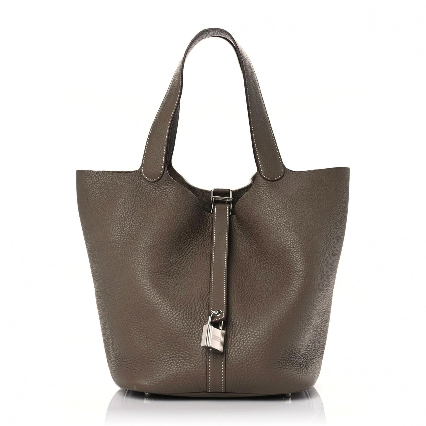 Taurillon Clemence Picotin Lock 26 GM Etoupe