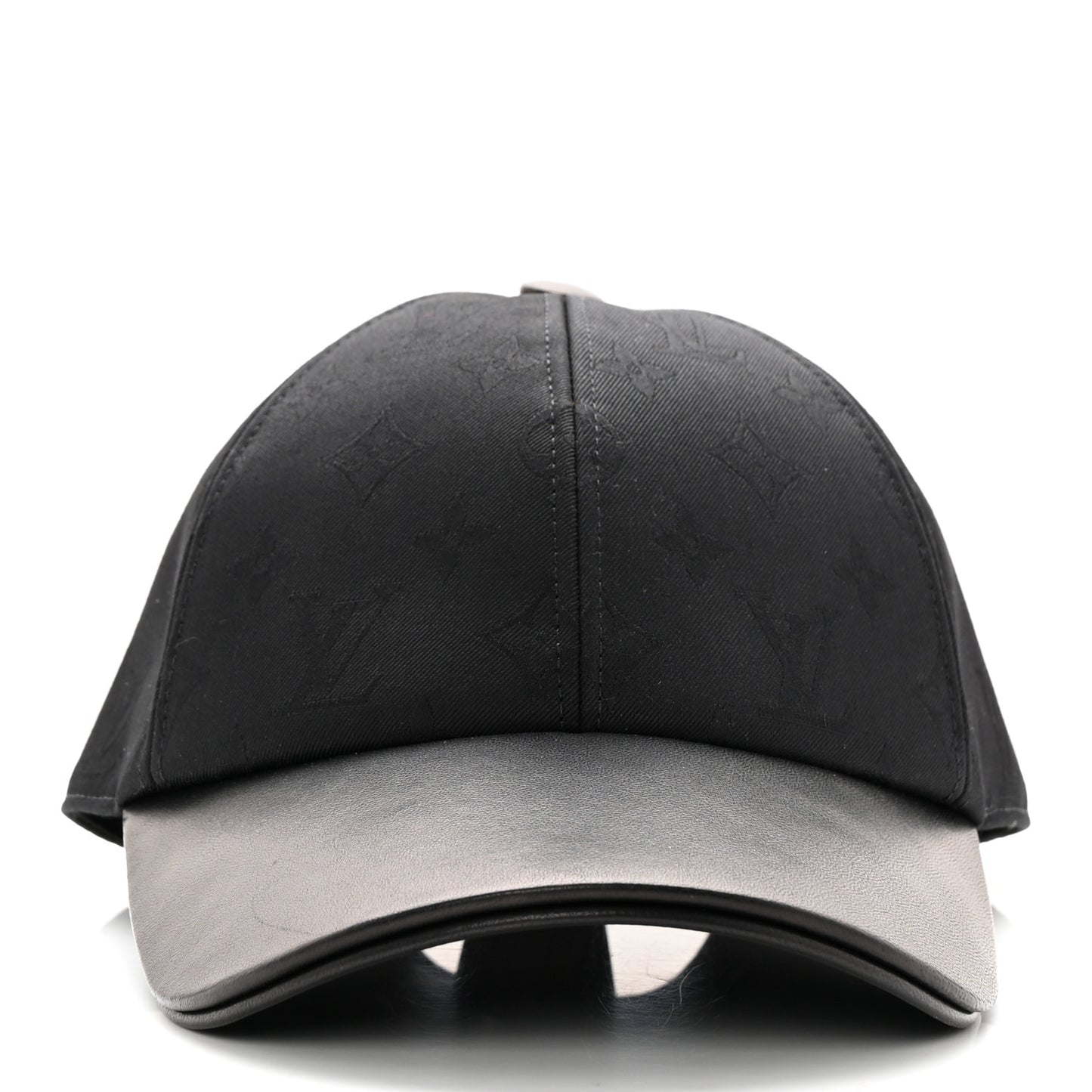 Calfskin Cotton Jacquard Monogram LV First Cap M Black