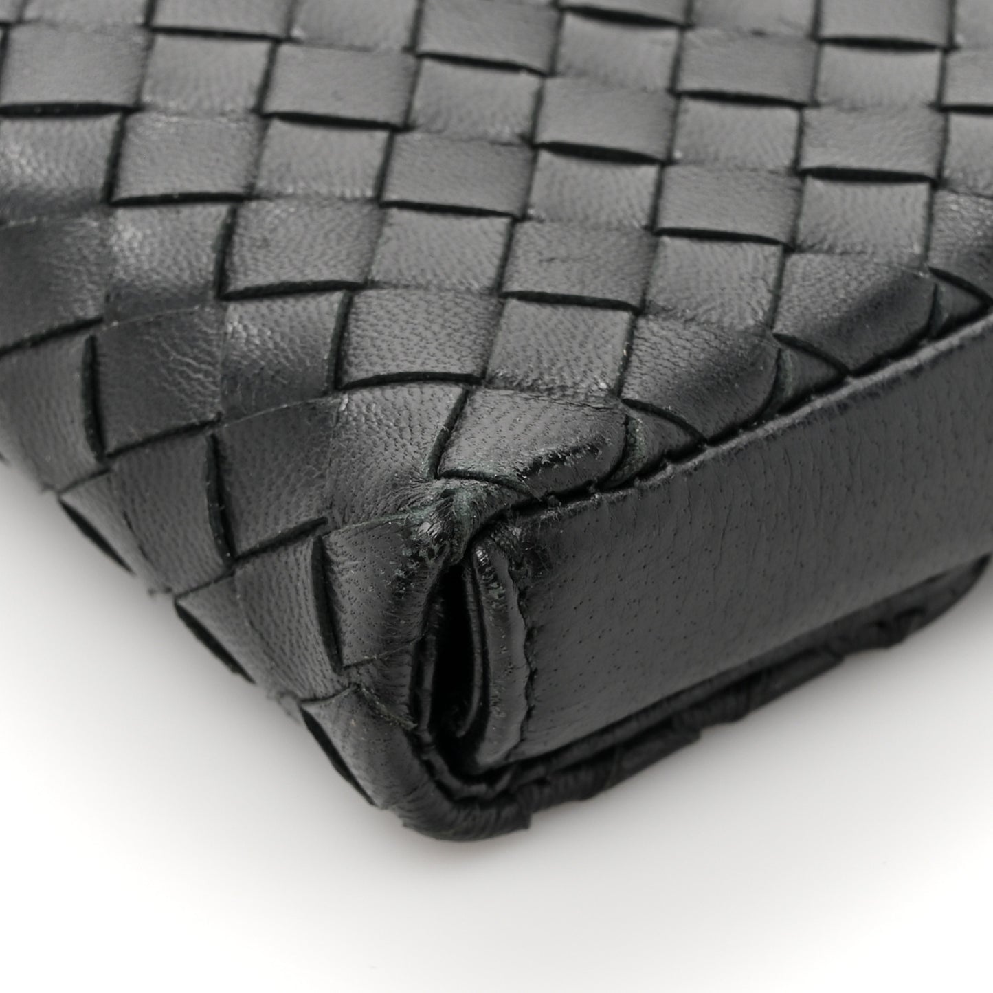 Nappa Intrecciato Turnlock Coin Pouch Black