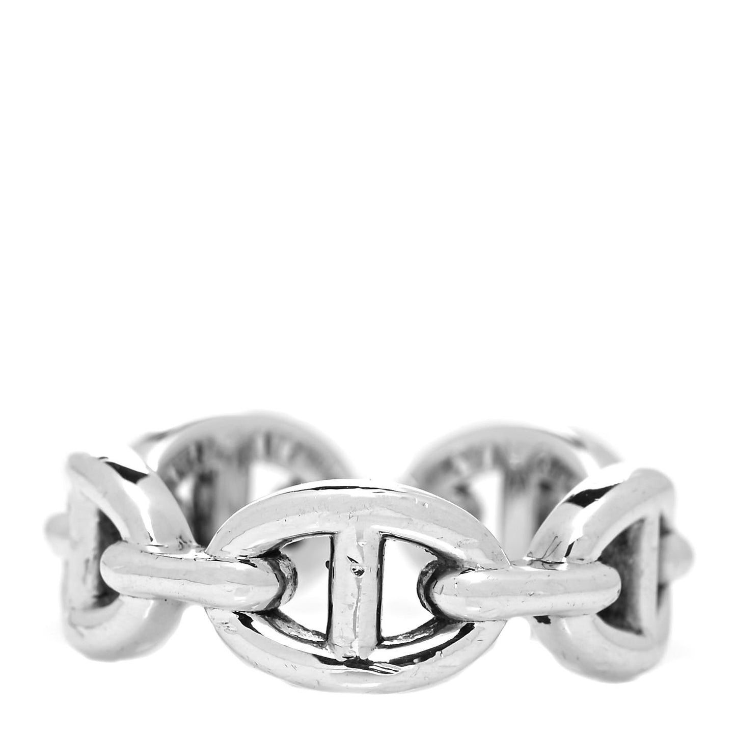 Sterling Silver PM Chaine d'Ancre Enchainee Band Ring 52 6