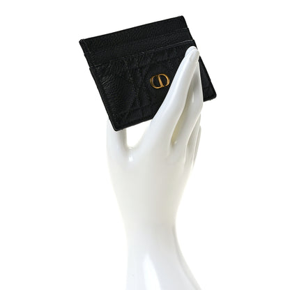 Christian Dior Supple Calfskin Cannage Caro Five-Slot Card Holder Black 2 of 8