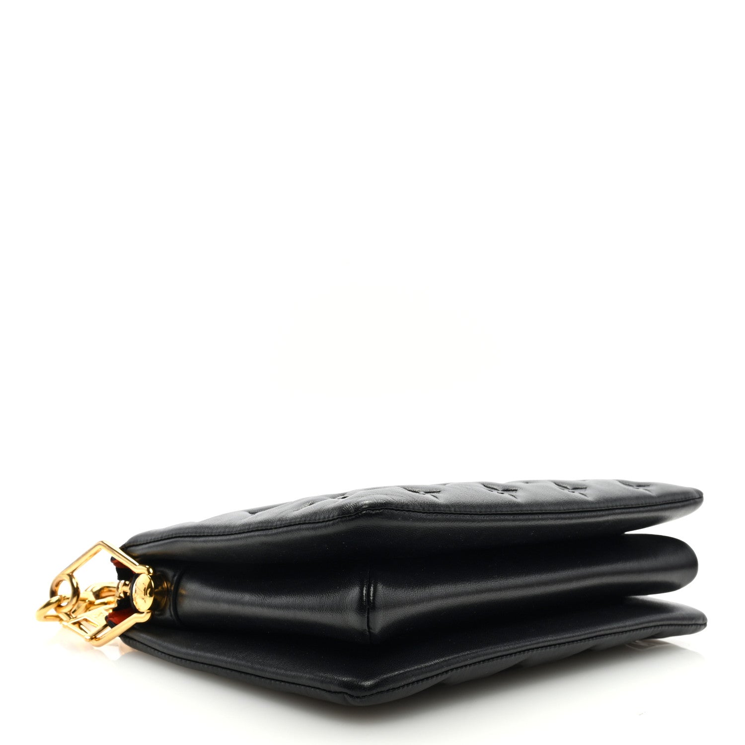 Louis Vuitton Lambskin Embossed Monogram Coussin BB Black 4 of 11