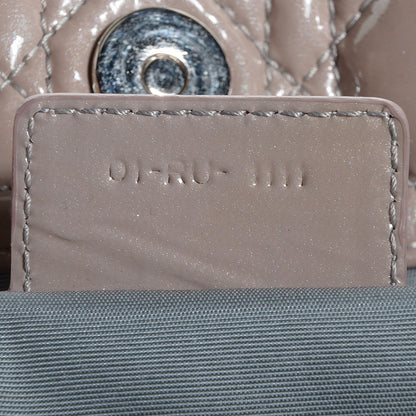 Christian Dior Patent Cannage Dior Soft Shopping Tote Grey 8 of 8