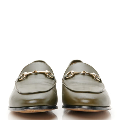 Gucci Calfskin Womens Jordaan Loafers 38.5 Luscious Green 3 of 9