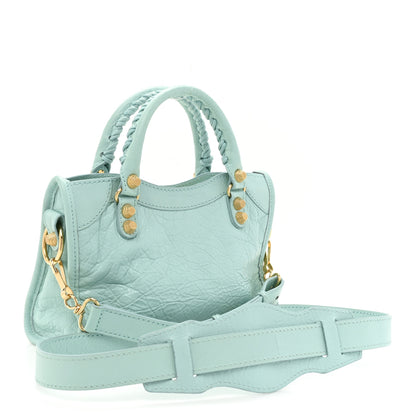 Balenciaga Agneau Giant 12 Gold Hardware Mini City Bleu Maldives 3 of 12