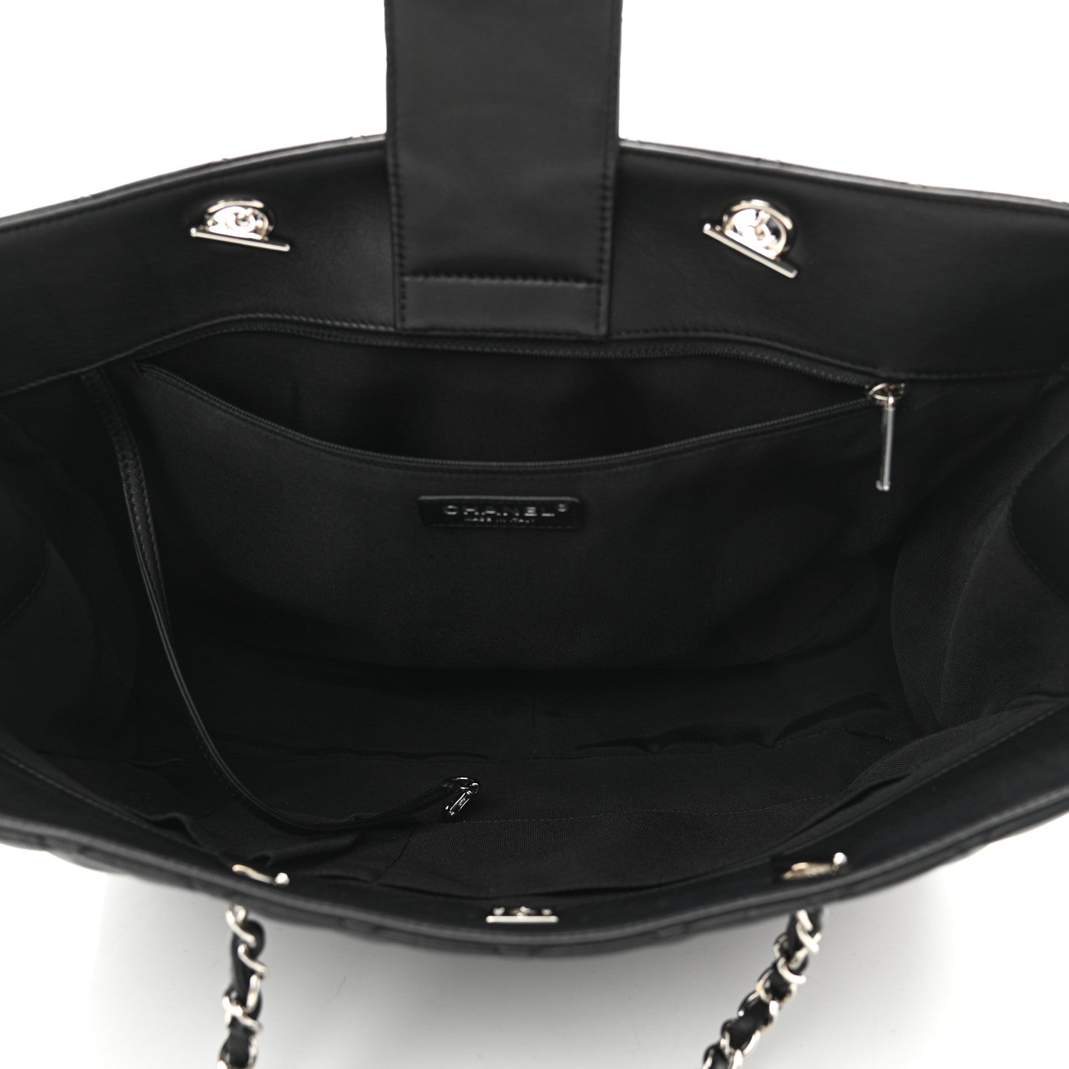 Chanel Calfskin Quilted Large Classic Shopping Tote Black 5 of 11