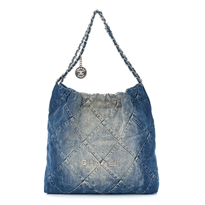Chanel Denim Quilted Chanel 22 Blue 1 of 11