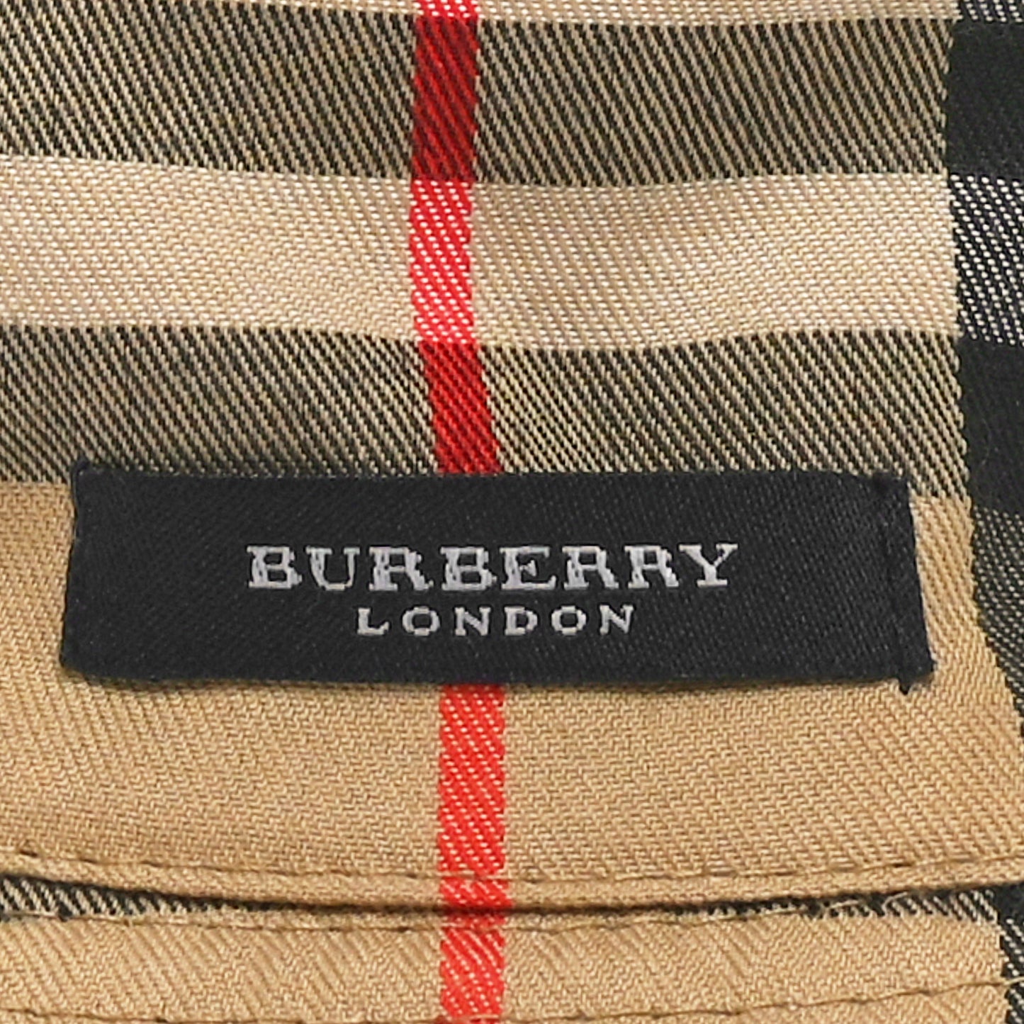 Calfskin Technical Cotton Vintage Check Bucket Hat Archive Beige