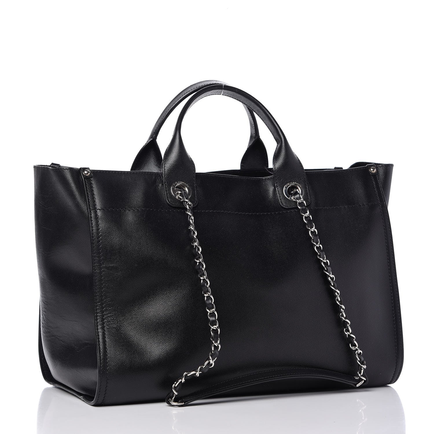 Chanel Caviar Medium Studded Deauville Tote Black 3 of 10