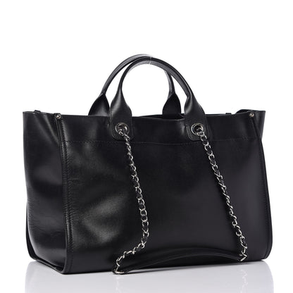 Chanel Caviar Medium Studded Deauville Tote Black 3 of 10